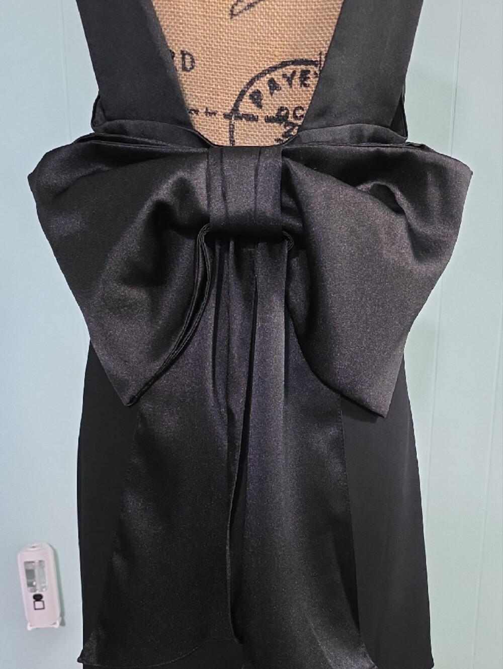 Zara Black Backless Mini Dress with Oversized Bow - Picture 5 of 8